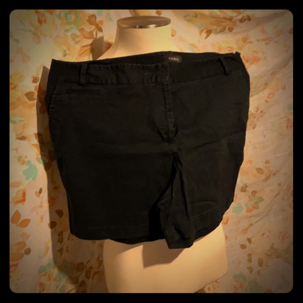 Black cotton shorts